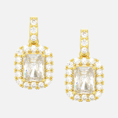 Rhombus Diamond Ring 18k White Gold